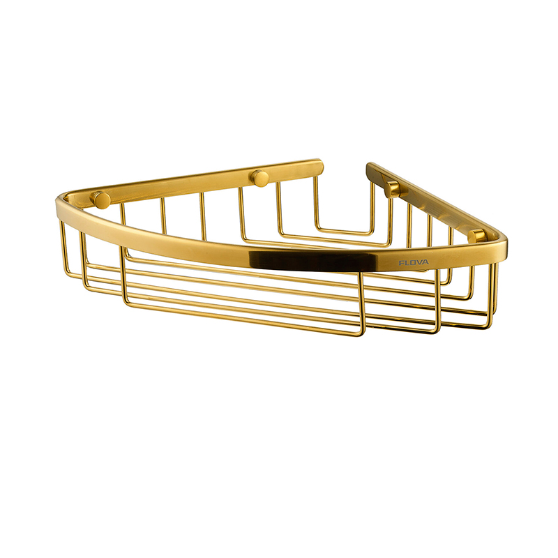 Coco 205mm Corner Rack - Brushed Gold