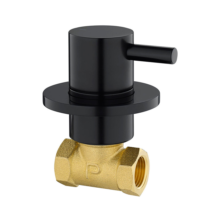 Levo Wall Mounted Cold Shut Off Valve - Matt Black