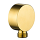 Levo Round Wall Outlet Elbow - Brushed Gold