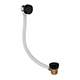Levo Bath Overflow Filler with Clicker Waste - Matt Black