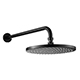 Levo 250mm Design Air-Mixed Rainshower & Shower Arm - Matt Black