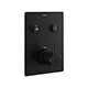 Levo Matt Black GoClick 2 Button Thermostatic Concealed Shower - Square