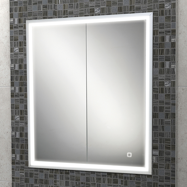 Vanquish 60 LED Demisting Recessed Aluminium Cabinet