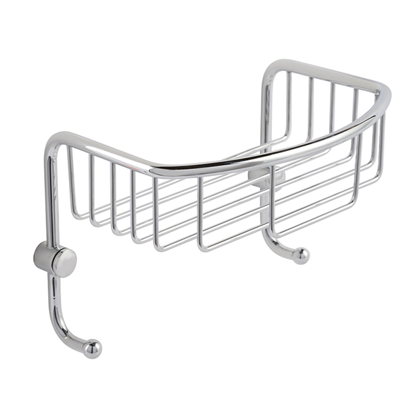 Large Wall Shelf Basket with Hooks