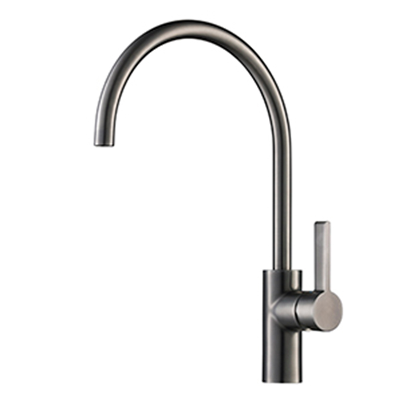 Vos Brushed Black Single Lever Kitchen Sink Mixer