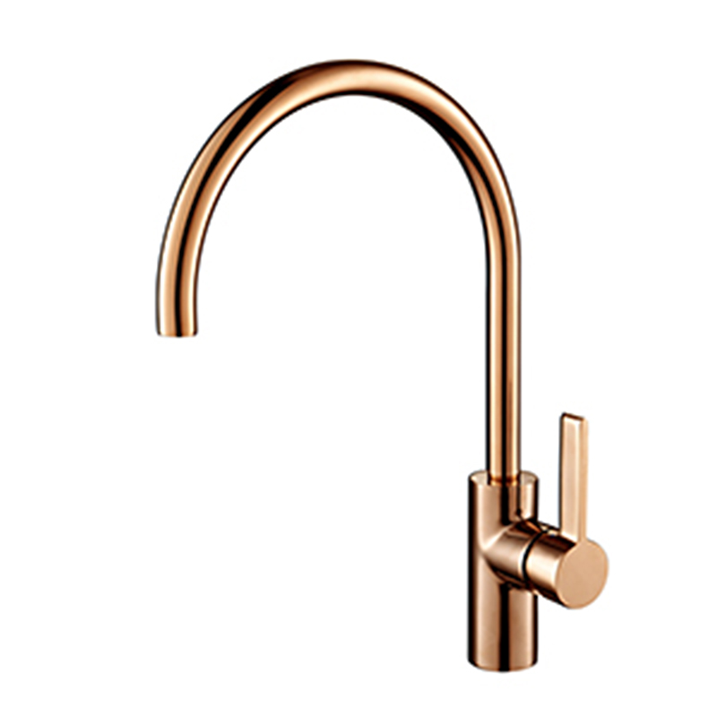 Rose Gold Single Lever Kitchen Sink Mixer