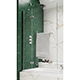 Kudos Inspire 2 Panel Outward Swinging 6mm Bath Screen With Towel Rail - Left Hand - Chrome