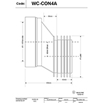 McAlpine 40mm Offset Rigid WC Connector