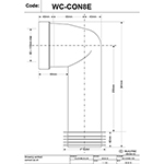 McAlpine 90 Degree Bend Adjustable Length Extended Inlet Rigid WC Connector