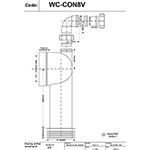 McAlpine 90 Degree Bend Adjustable Length Rigid WC Connector with Vent Boss