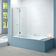 Merlyn Left Handed Hinged Square Bath Screen