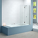 Merlyn Right Handed Hinged Square Bath Screen