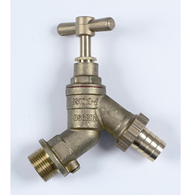 MDPE Hose Union Bib Tap BS2682 CV DZR 3/4 Inch c/w double check valve