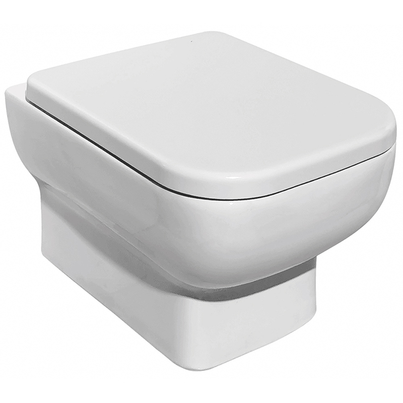 Aveiro Rimless Wall-Hung Pan including Soft Close Seat