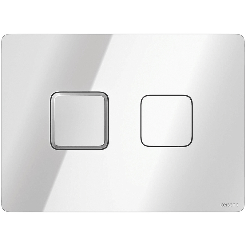 Accento Square Pneumatic Flush Plate - Chrome