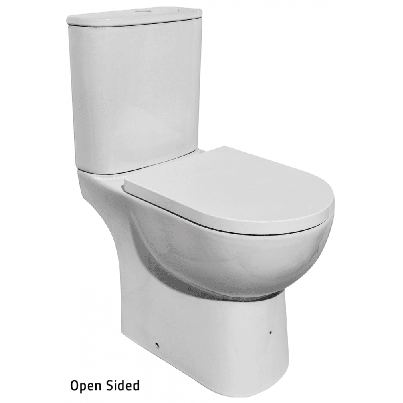 Estoril Rimless Tall Close Coupled WC including Soft Close Seat