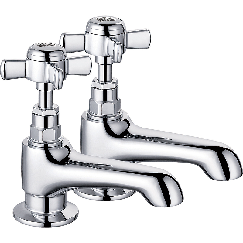 Edwardian Long Spout Basin Taps