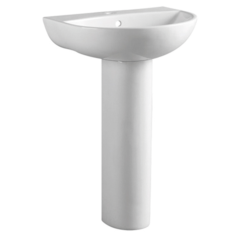 Eton 550 x 460mm Basin & Pedestal - 1 Tap Hole