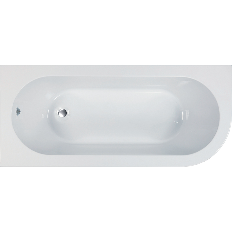 Kansas 1700 x 725mm Offset Double Ended Bath - LH