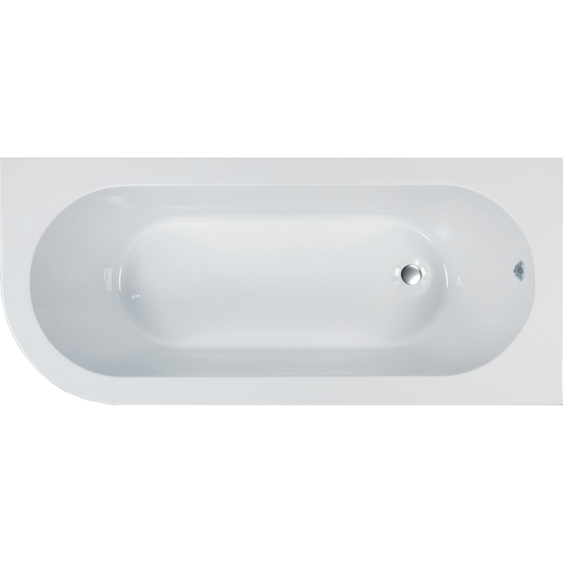 Kansas 1700 x 725mm Offset Bath - RH - Whisper Airspa Option 4