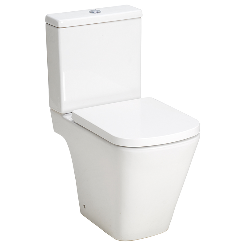 Kansas Rimless Close Coupled Pan with Open Back & Soft Close Seat