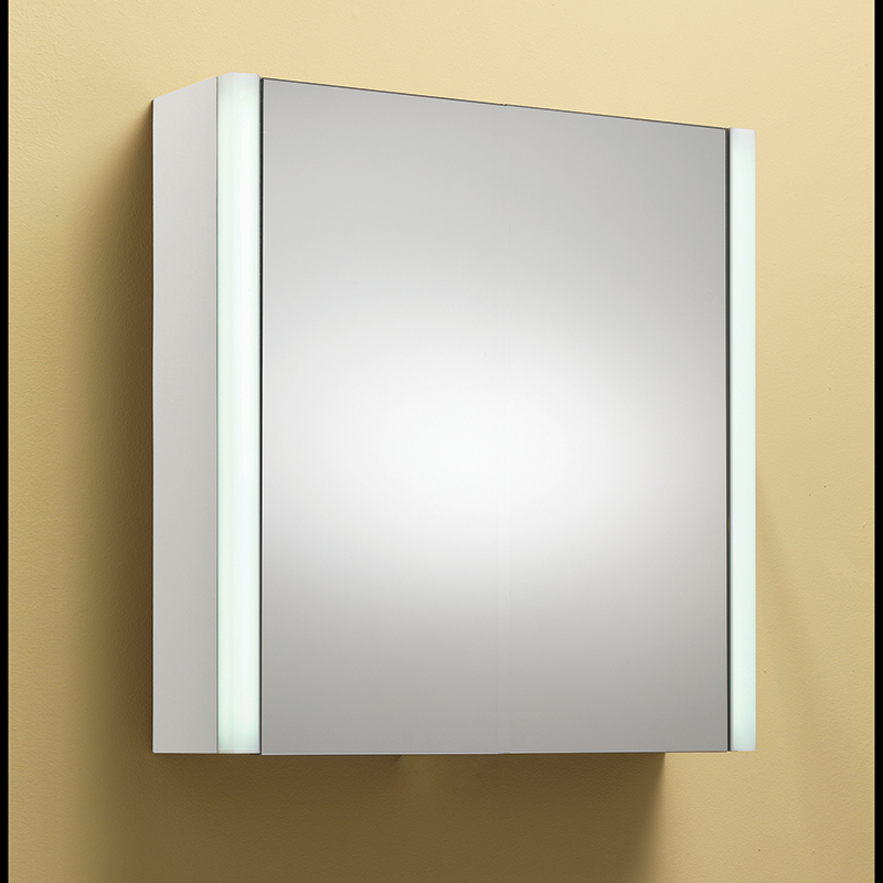 Monica 500mm 1-Door Mirrored Cabinet with Integrated Lights