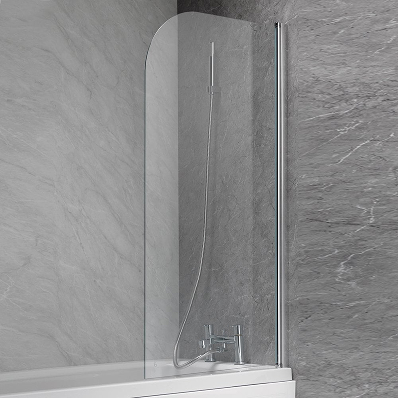 Classic 6mm Plain Curved Bath Screen