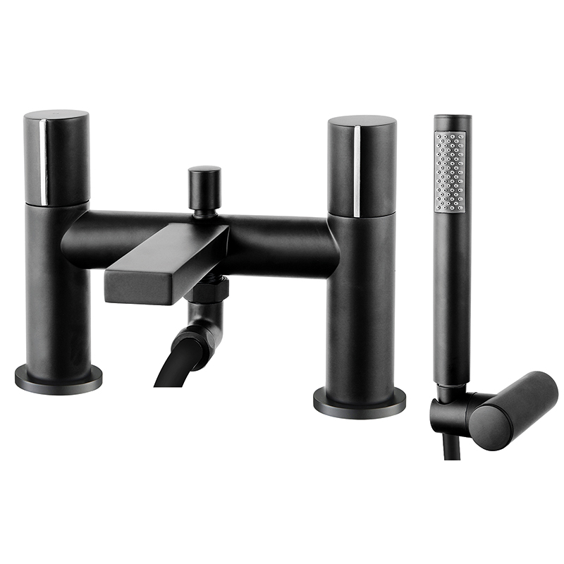 Roma Bath Shower Mixer - Matt Black