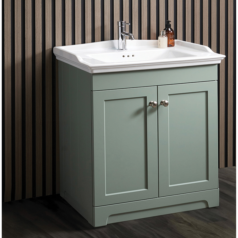 Ruxley 75 Vanity Unit & Basin - Reed Green