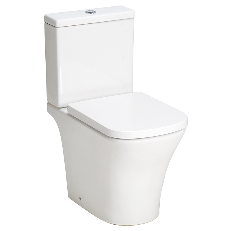 Toronto Rimless Close Coupled Pan with Tornado Flush & Soft Close Seat