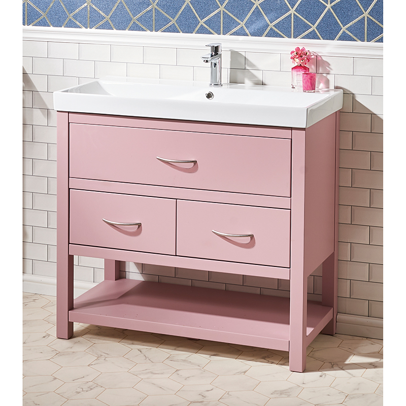 Tuscany 90 Vanity Unit & Basin - Dusty Pink