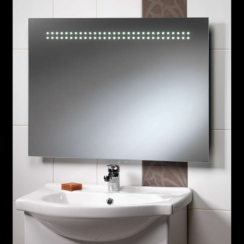 Western Mirror with LED Lights - 800 x 600mm
