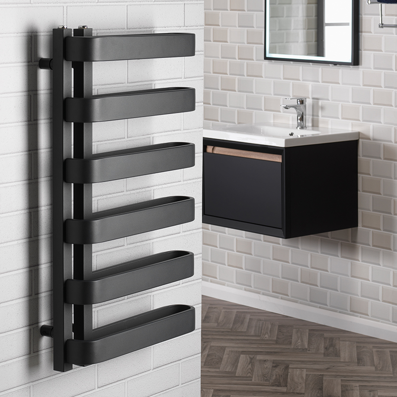 Amalfi Rail 850 x 500mm Designer Towel Rail