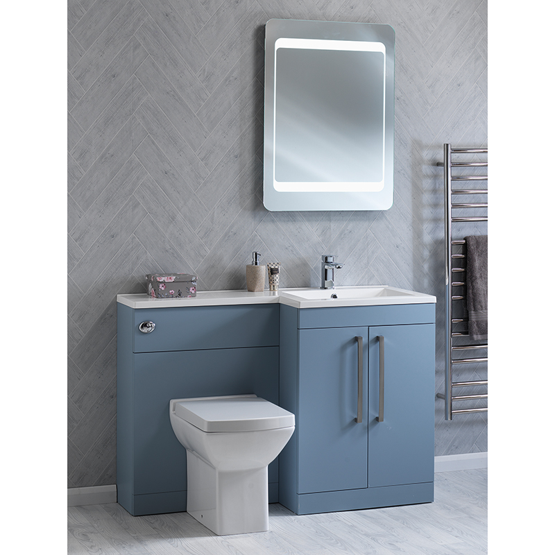 Aston 1200mm 1-Piece Basin Combination - Denim - Right Hand