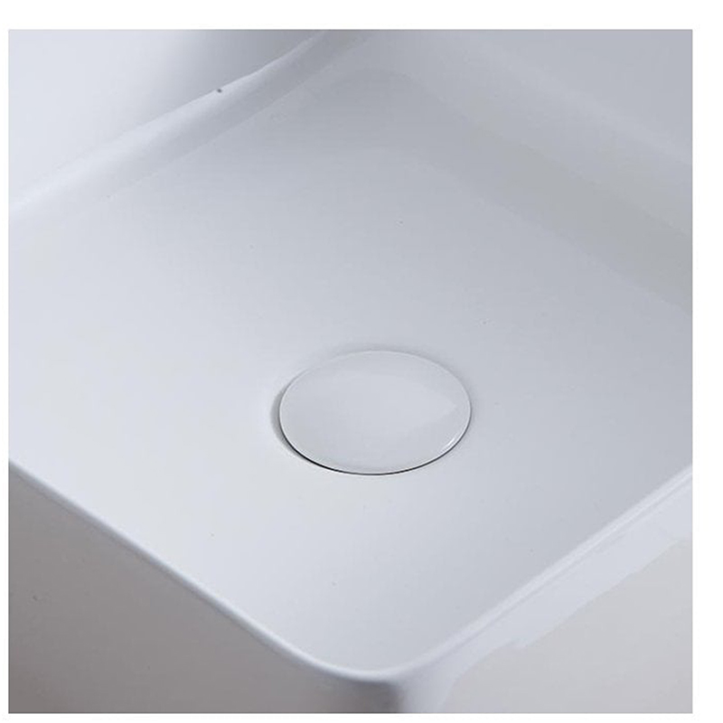 QX Click-Clack Basin Waste Slotted - White Ceramic