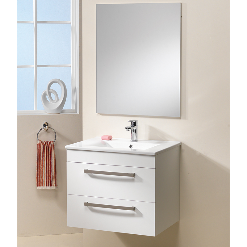 Aston 60 Wall-Hung Unit & Basin - Gloss White