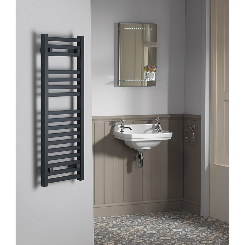 Campania  Vertical 1000x 400mm Anthracite Towel Rails