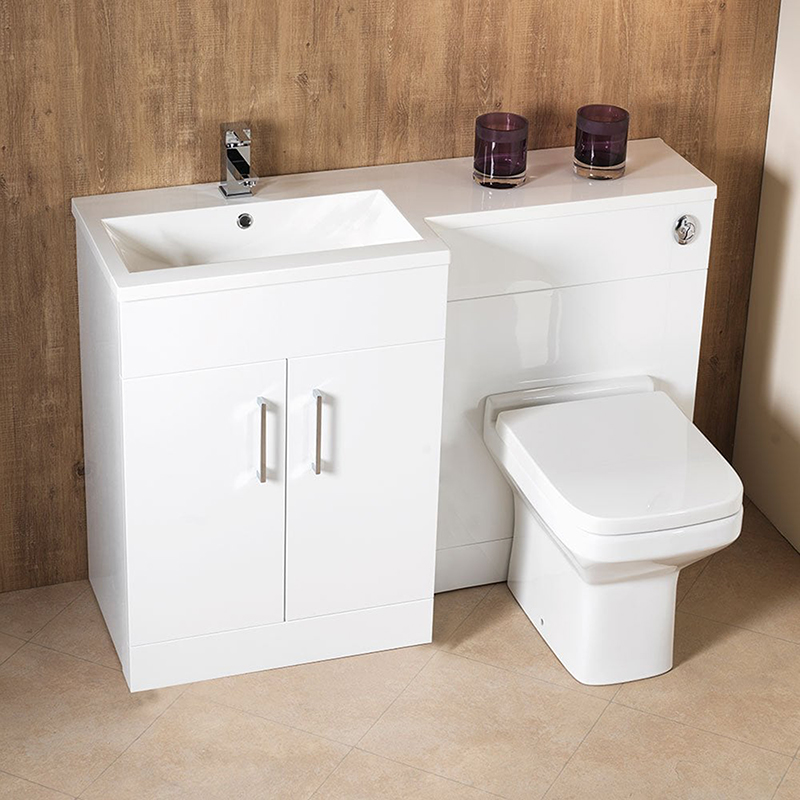 Eden 1200 1-Piece Square Basin Combination Left Hand