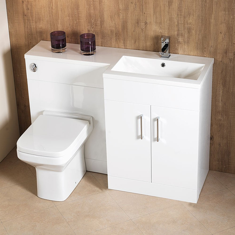 Eden 1200 1-Piece Square Basin Combination Right Hand