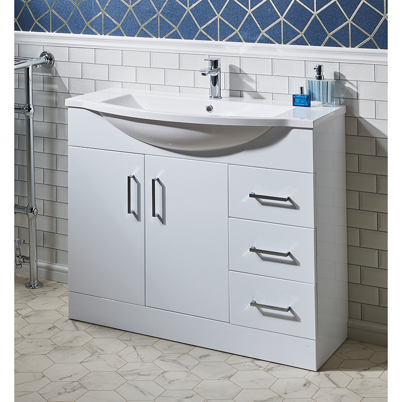 Eden 1000mm Base Unit & Curved Basin