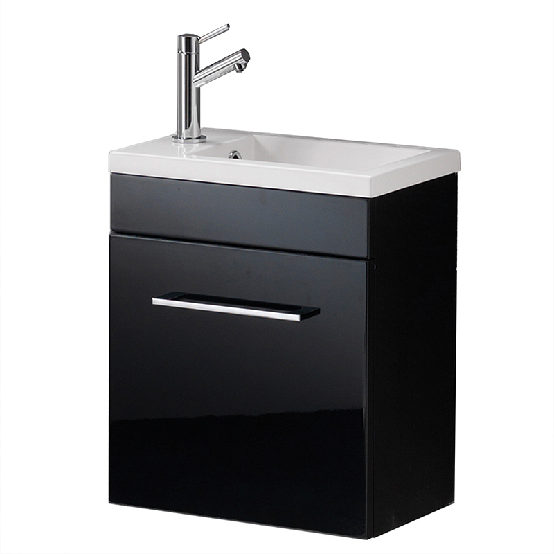 Eden 40 Wall Hung Vanity Unit & Basin - Matt Black