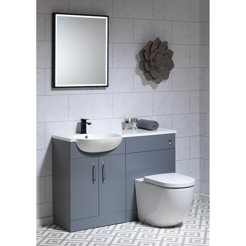 Eden 1200mm 1-Piece Serene Basin Combination - Left Hand