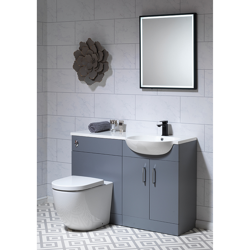 Eden 1200mm 1-Piece Serene Basin Combination - Right Hand