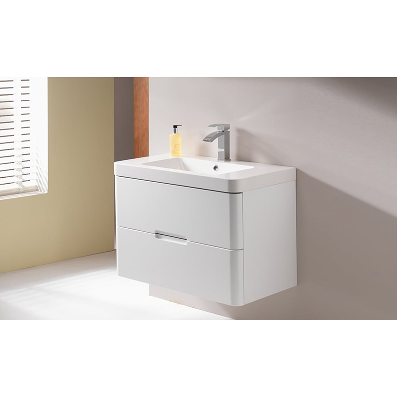 Eton 80 Wall-Hung Base & Basin - Gloss White