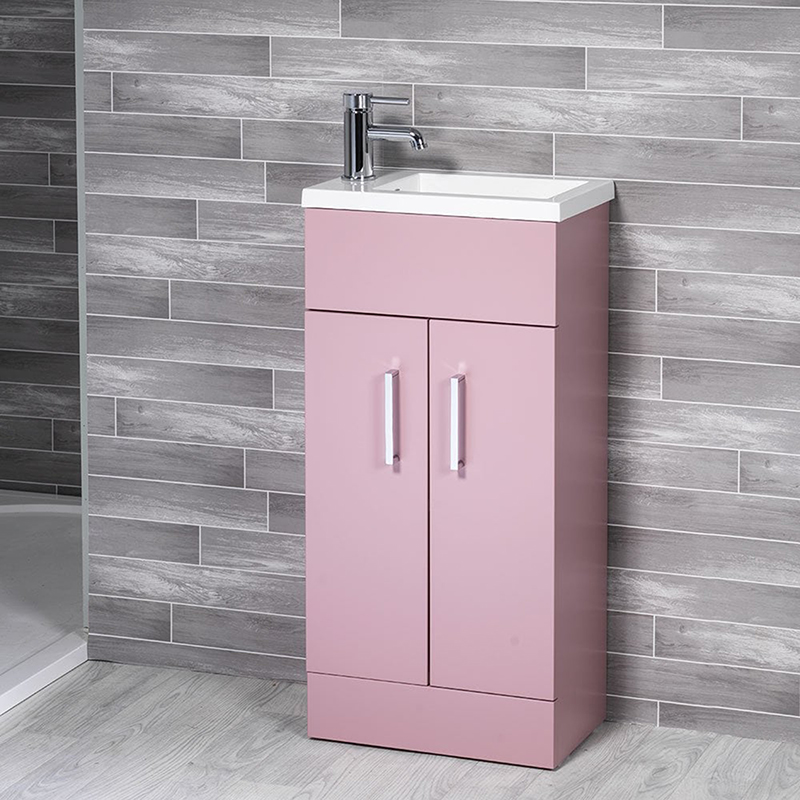 Eden 40 Vanity Unit & Basin - Dusty Pink