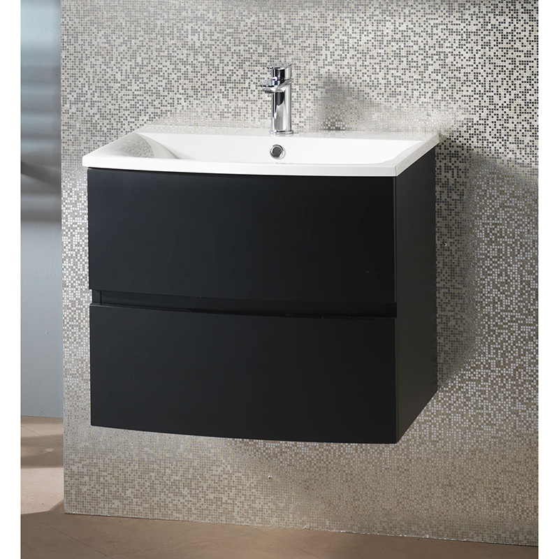 Oregon 60 Wall-Hung Unit & Basin - Matt Black