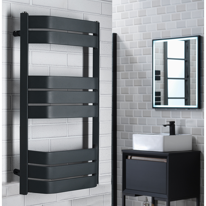 Palermo 850 x 550mm  Vertical Designer Towel Rail 