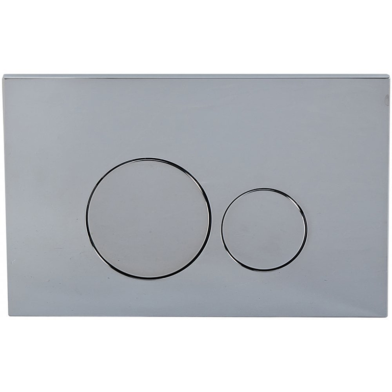 Ebony Round Mechanical Flush Plate - Chrome