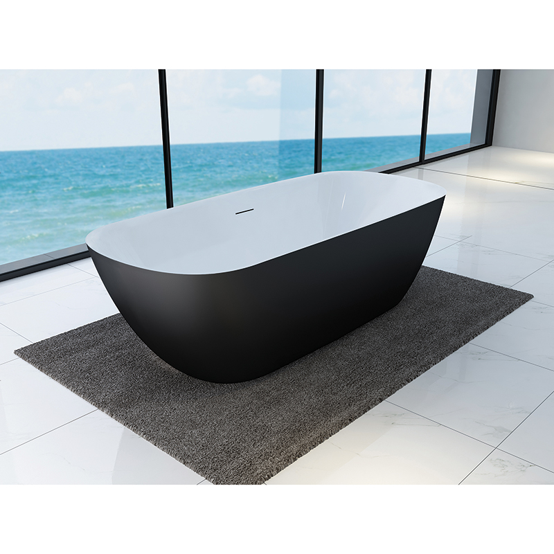 Seville Freestanding Bath - Black - 1800 x 800mm