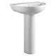 Eton 550 x 460mm Basin & Pedestal - 1 Tap Hole